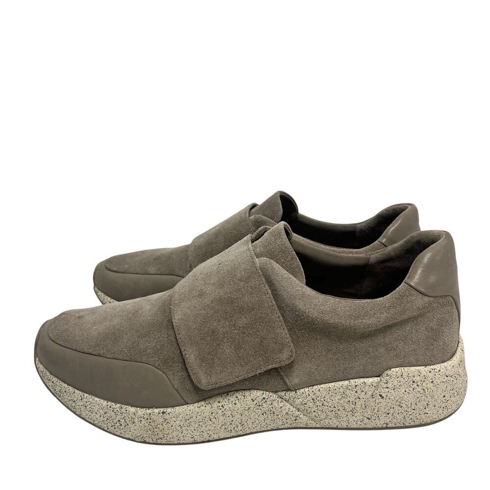 Vince Gage Suede Laceless Fashion Sneakers Wood Smoke Comfort Women’s Size 8.5 - Picture 6 of 10